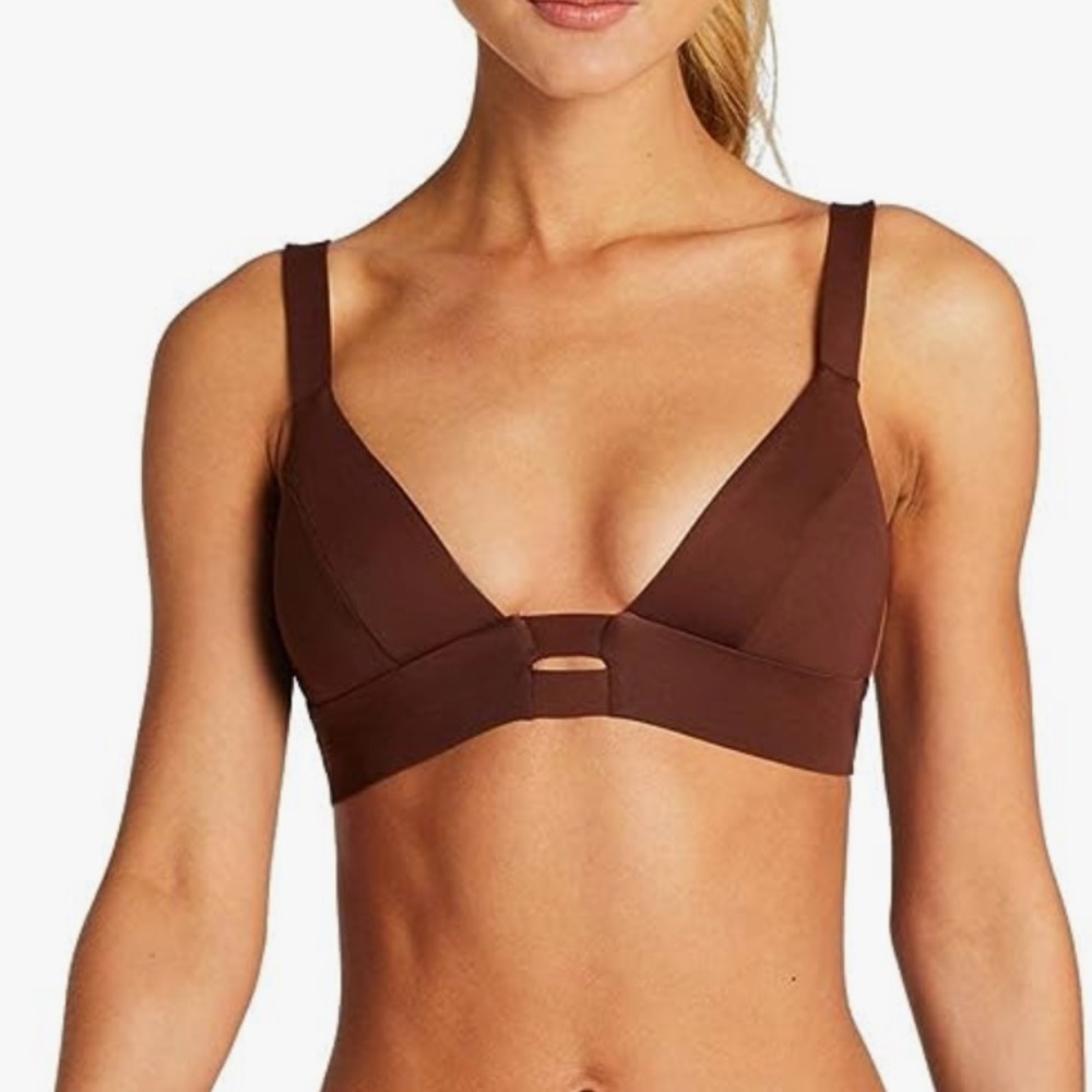 NWT Vitamin A Vintage Brown Nutra Bralette Triangle Swim Top